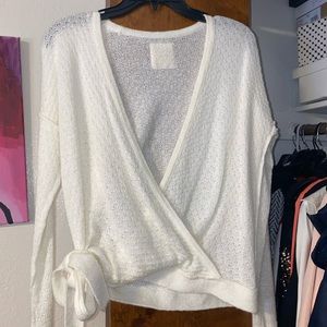 White wrap top, never worn.